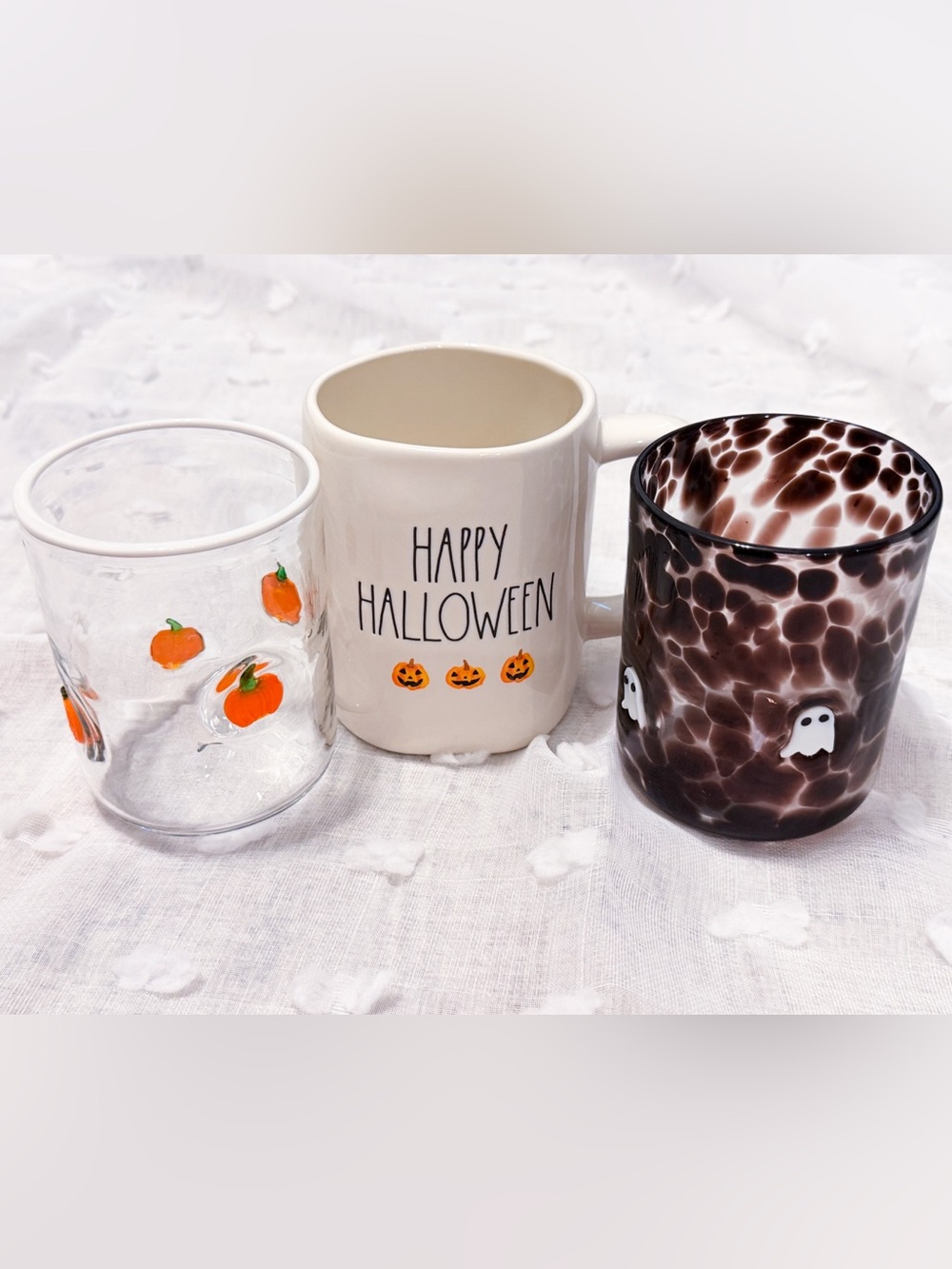 New! 3pc Rae Dunn & anthropologie icon juice glasses fall halloween theme